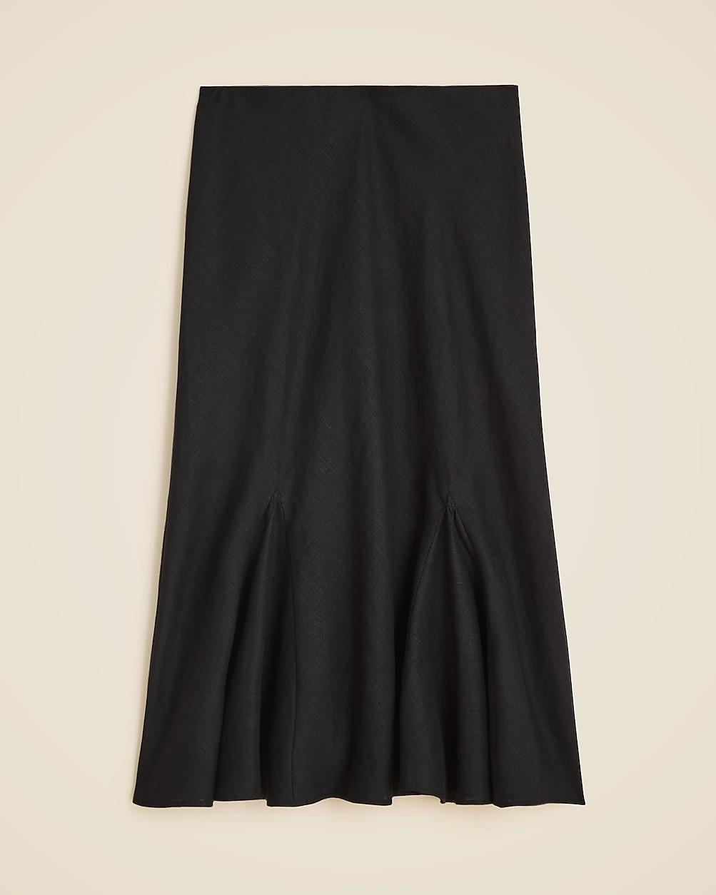 Gwyneth flounce-hem slip skirt in linen by J.CREW