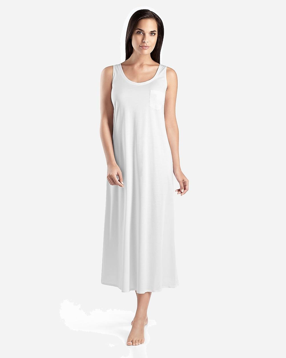 HANRO® cotton deluxe long tank gown by J.CREW
