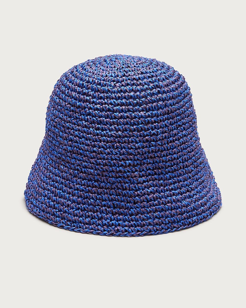 Handcrocheted marled straw hat by J.CREW