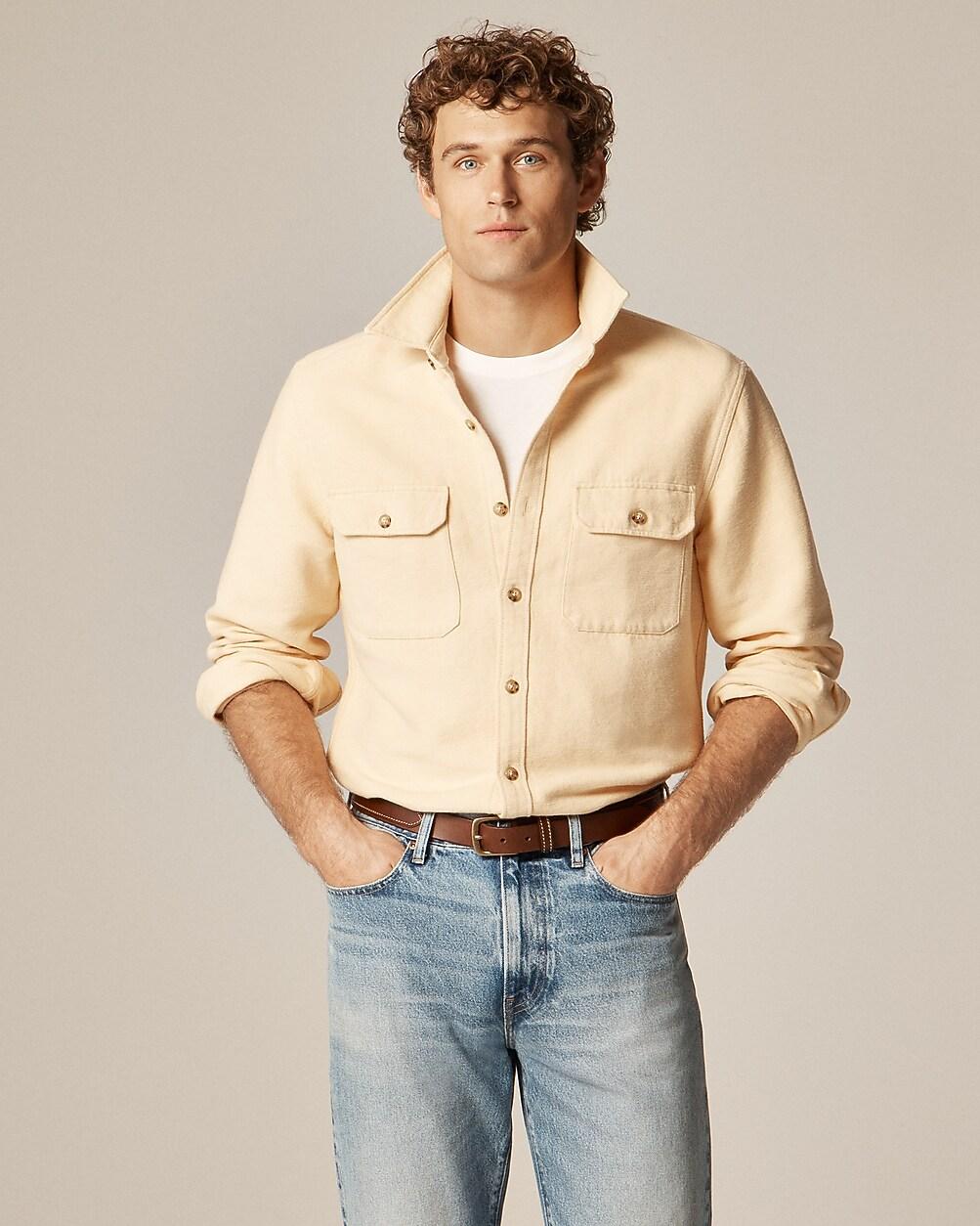 Heavyweight chamois workshirt in Japanese cotton by J.CREW