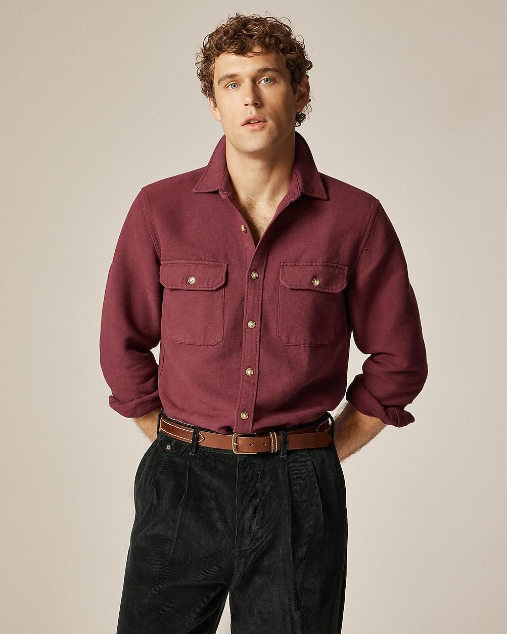 Heavyweight chamois workshirt in Japanese cotton by J.CREW