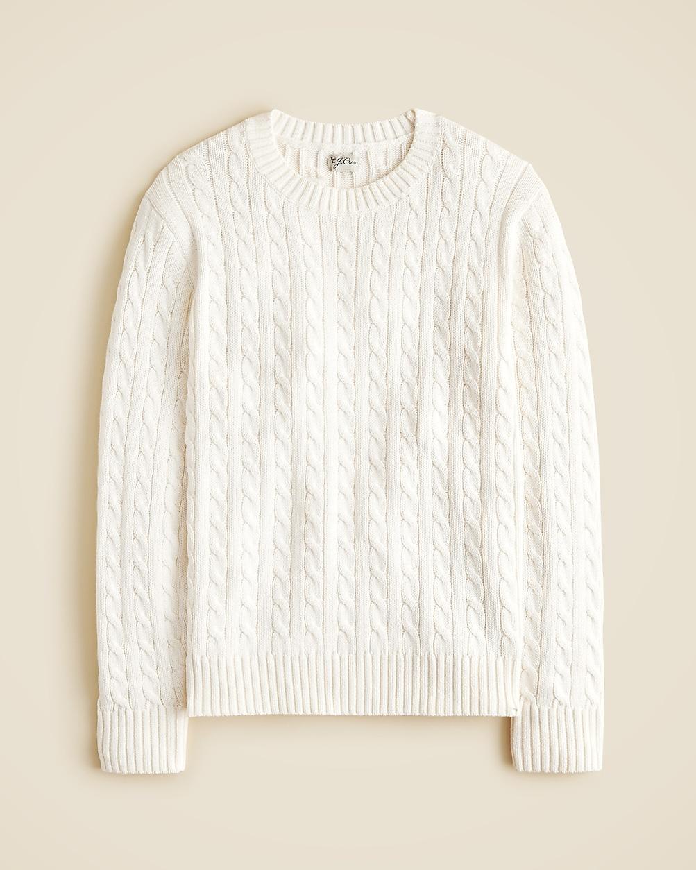 Heritage cotton cable-knit sweater by J.CREW