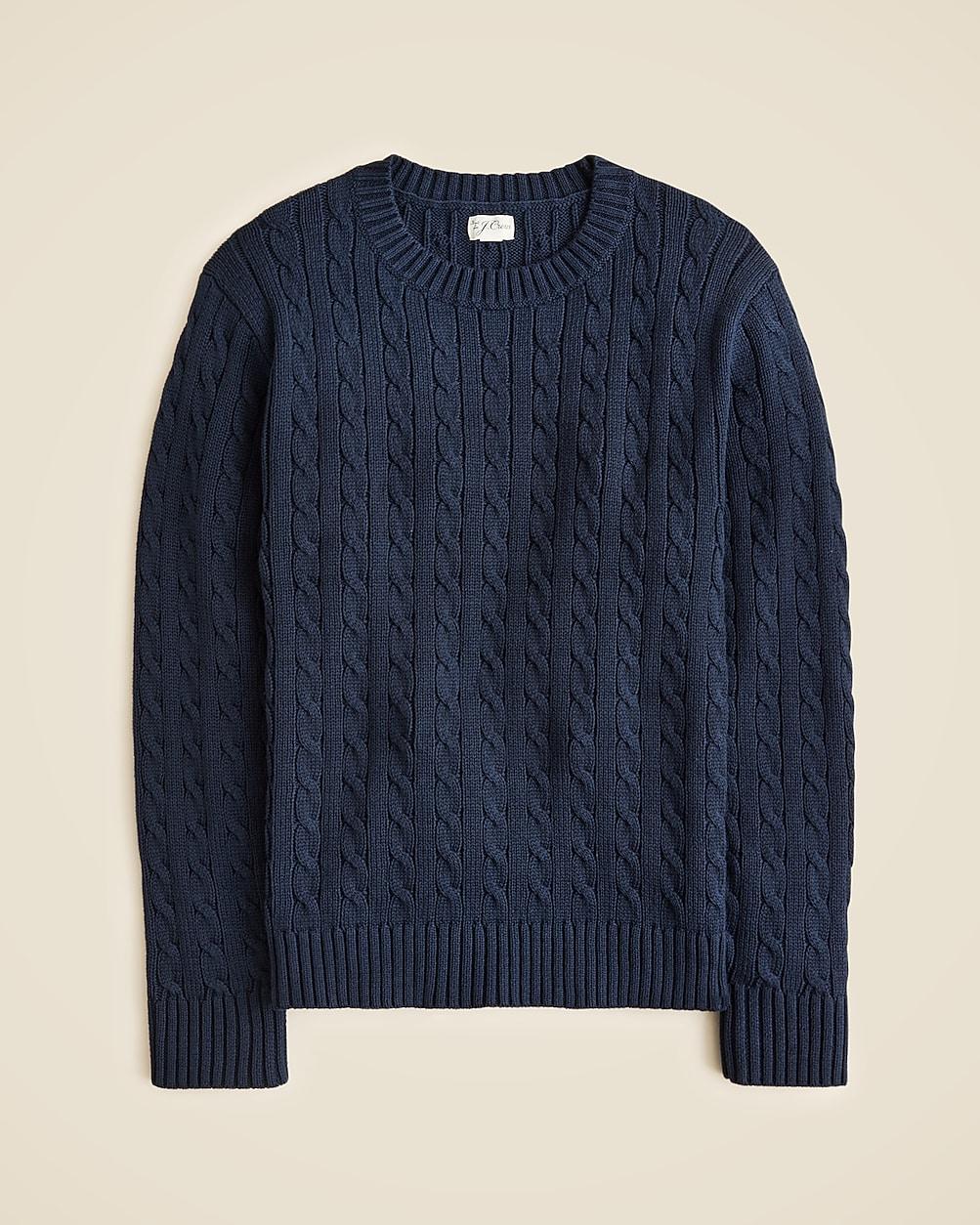 Heritage cotton cable-knit sweater by J.CREW