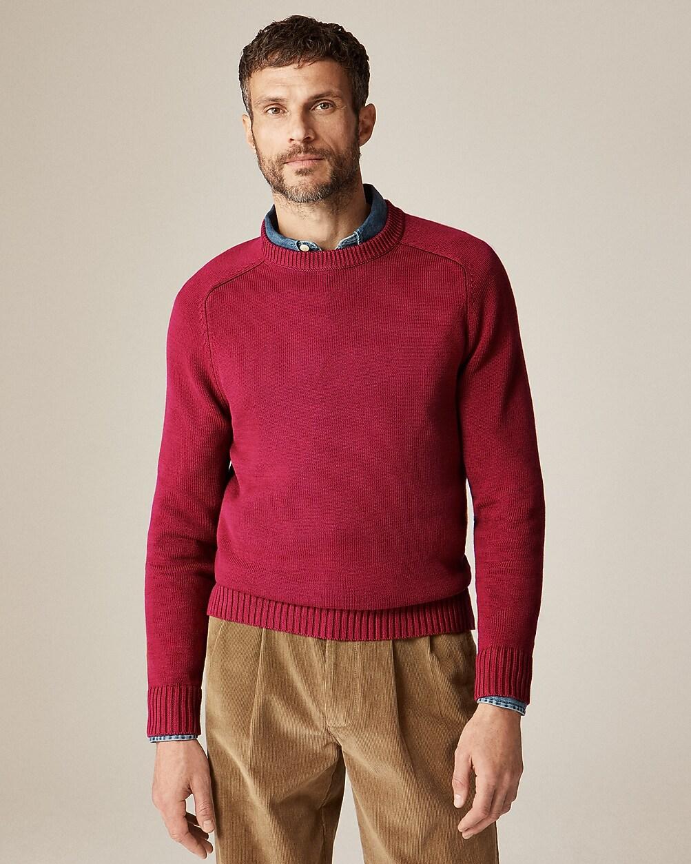 Heritage cotton crewneck sweater by J.CREW