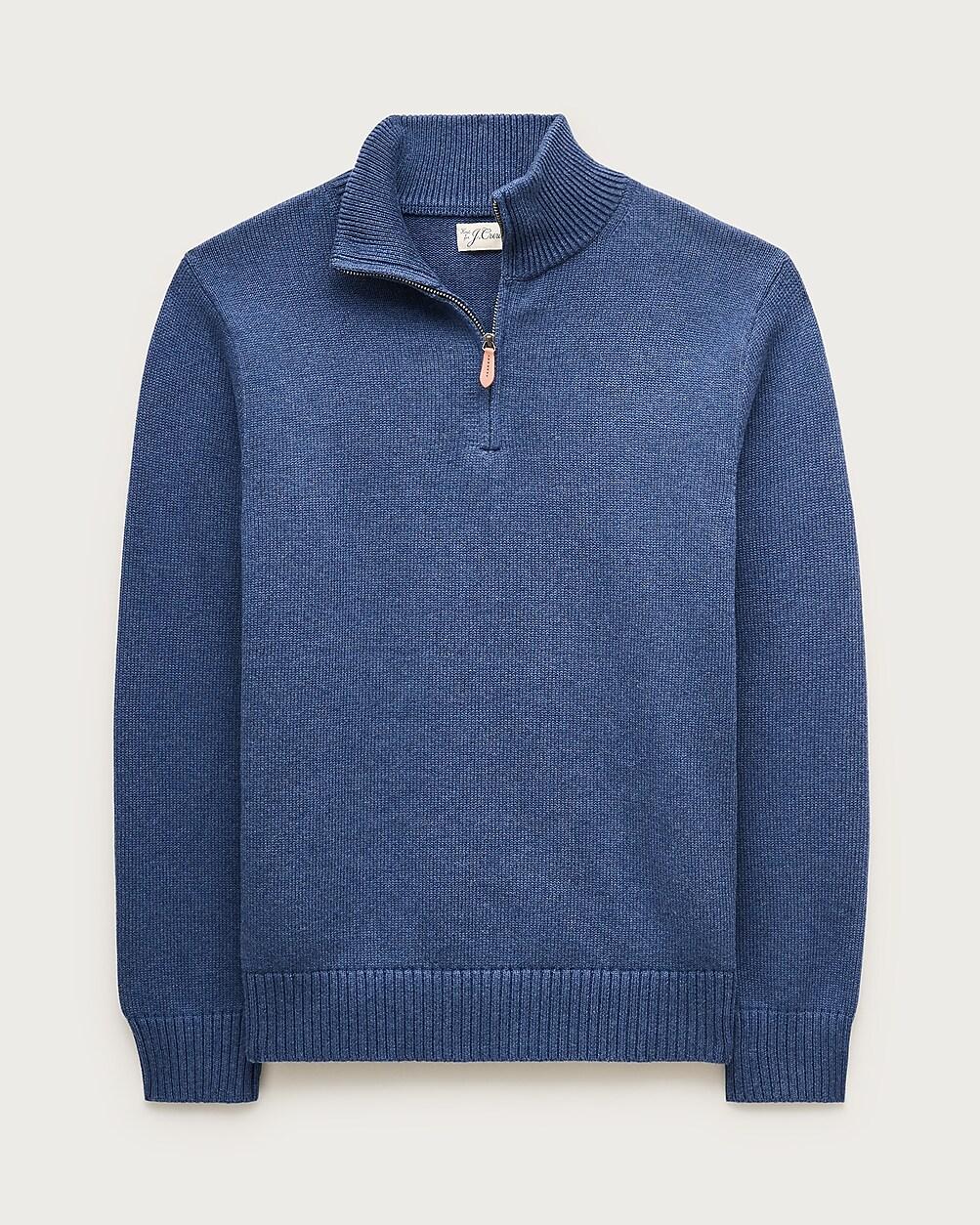 Heritage cotton quarter-zip sweater by J.CREW