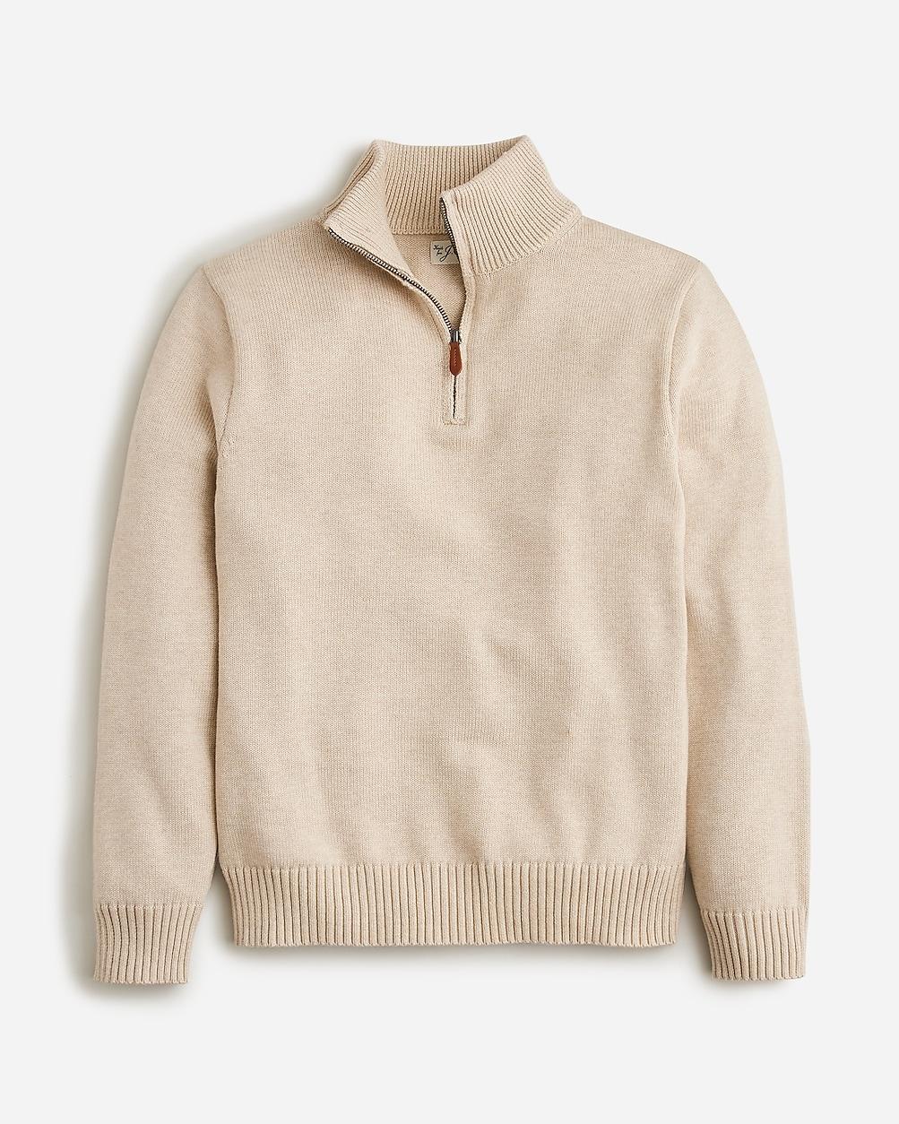 Heritage cotton quarter-zip sweater by J.CREW