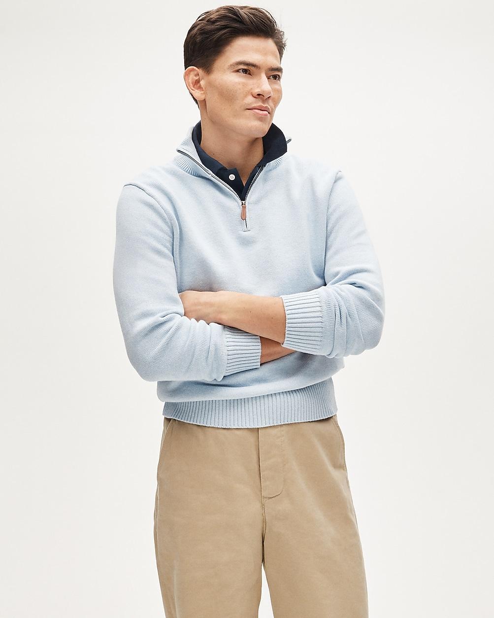 Heritage cotton quarter-zip sweater by J.CREW