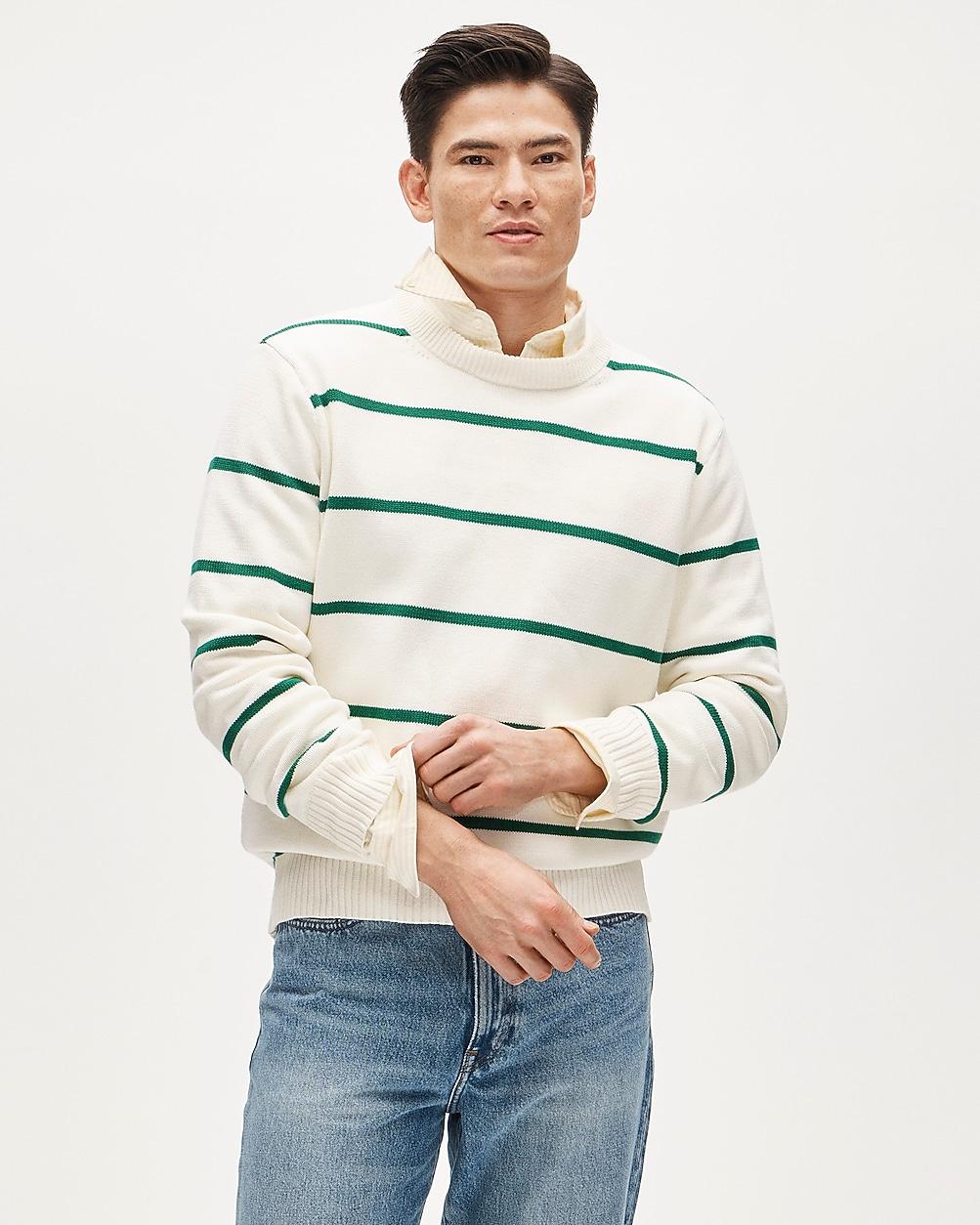 Heritage cotton sweater in stripe by J.CREW