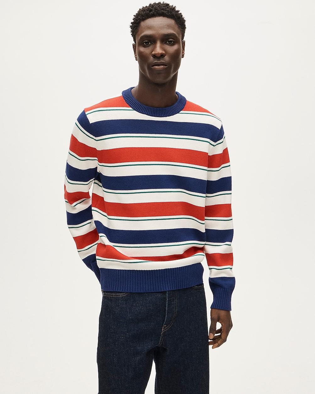Heritage cotton sweater in stripe by J.CREW