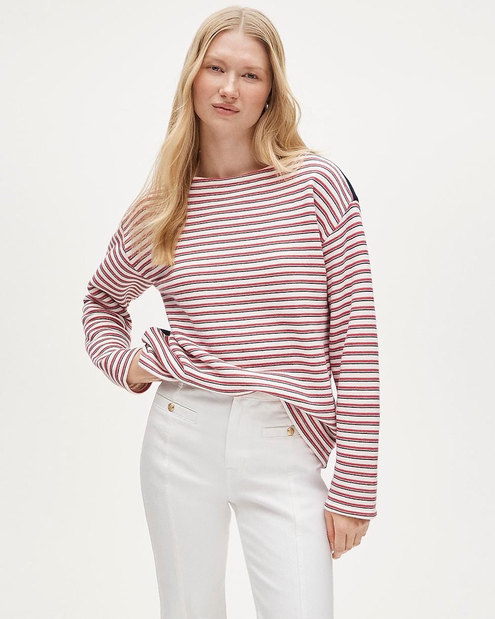 Heritage terry boatneck sweatshirt by J.CREW