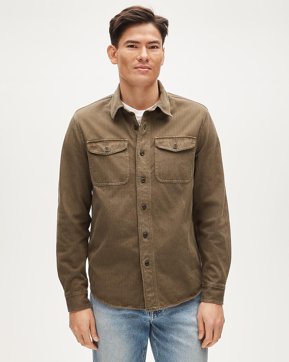 Herringbone workshirt in cotton by J.CREW
