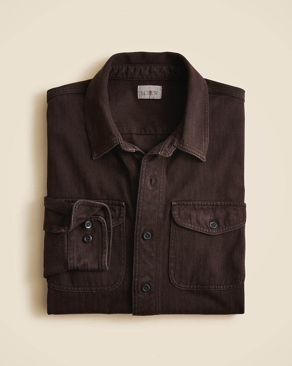 Herringbone workshirt in cotton by J.CREW