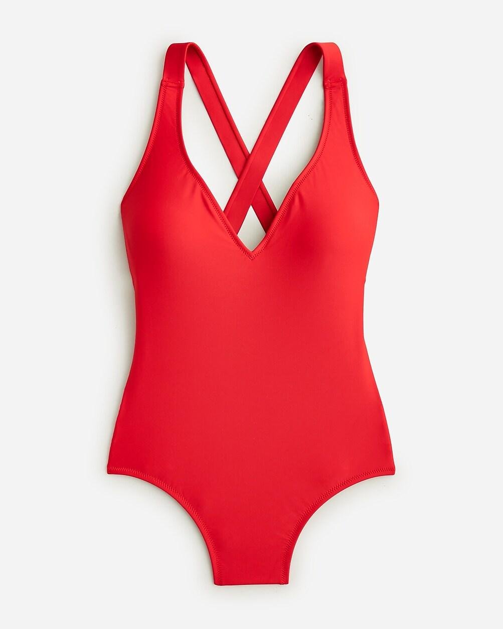 High-support cross-back one-piece by J.CREW