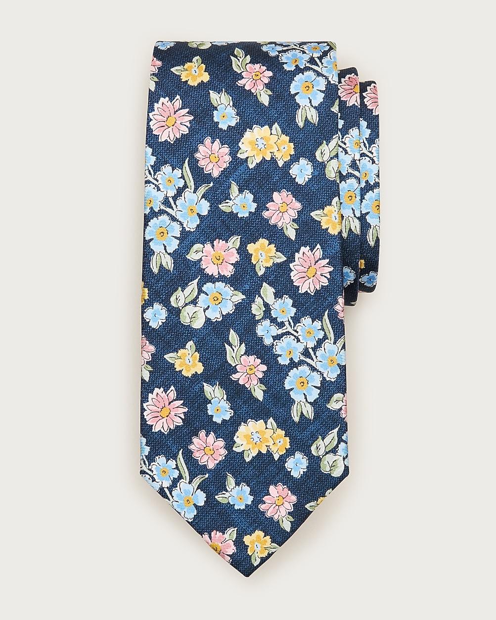 Italian silk floral-print tie by J.CREW