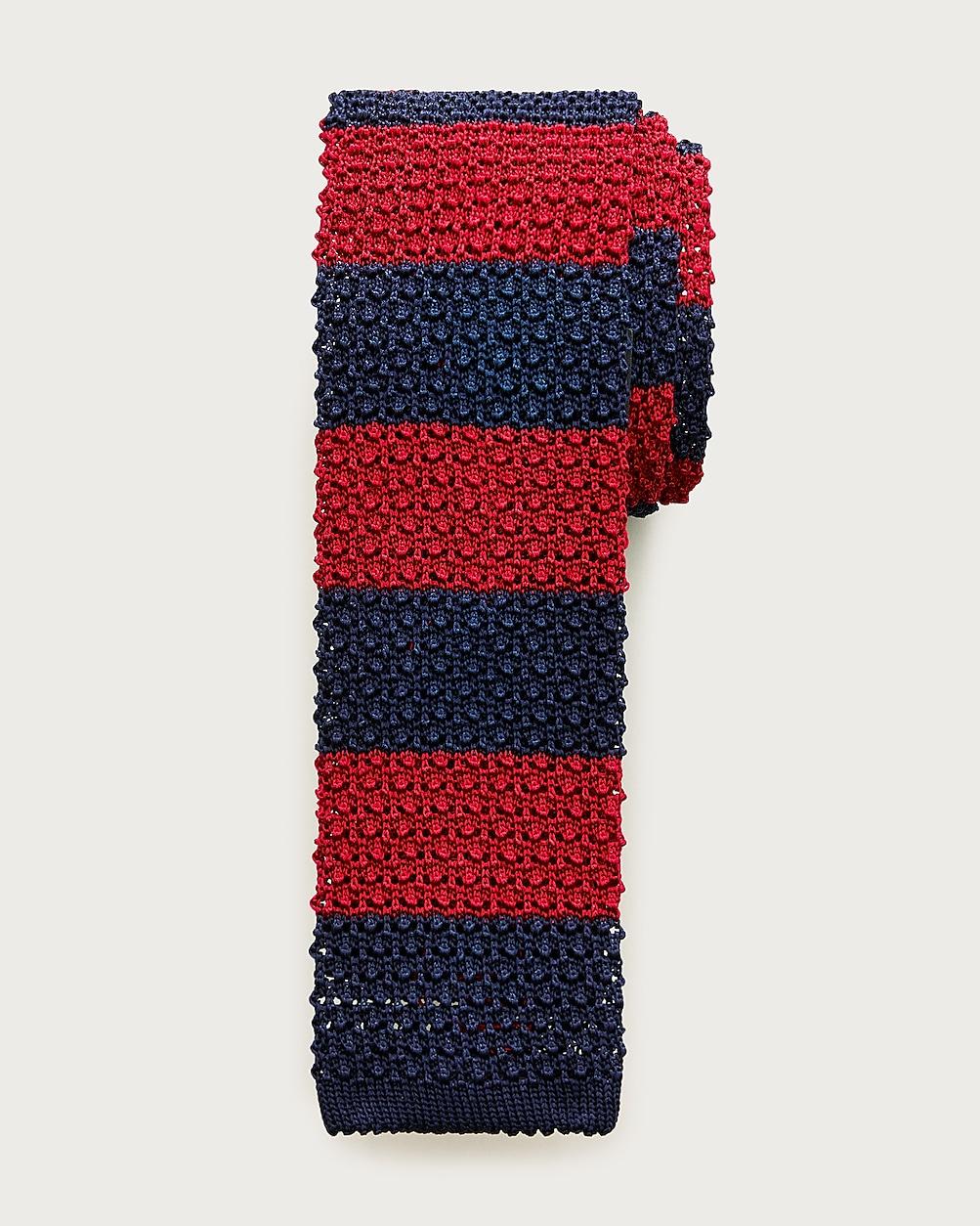 Italian silk knit tie in stripe by J.CREW
