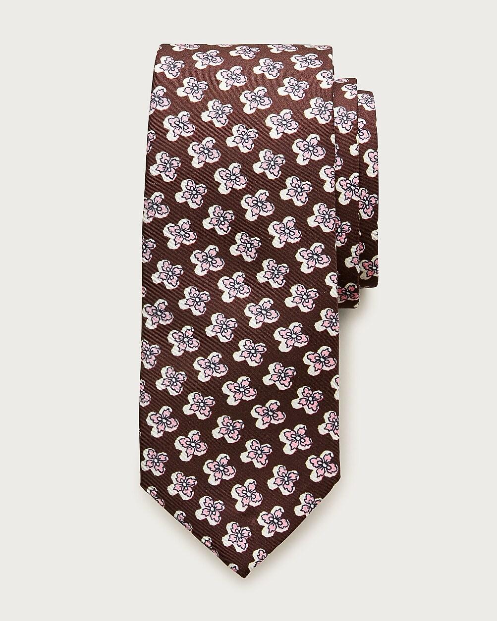 Italian silk tie in floral print by J.CREW