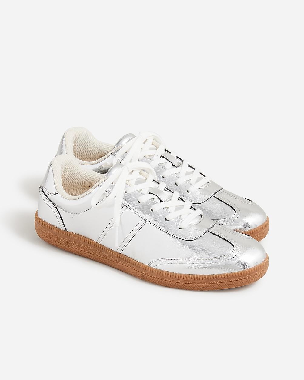 J.Crew field sneakers in metallic by J.CREW