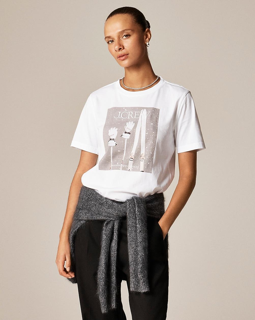 J.Crew winter catalog graphic T-shirt in broken-in jersey by J.CREW