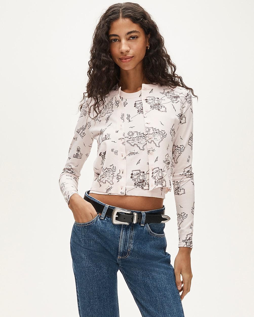 Jackie cardigan in premium ultra-fine cotton blend by J.CREW