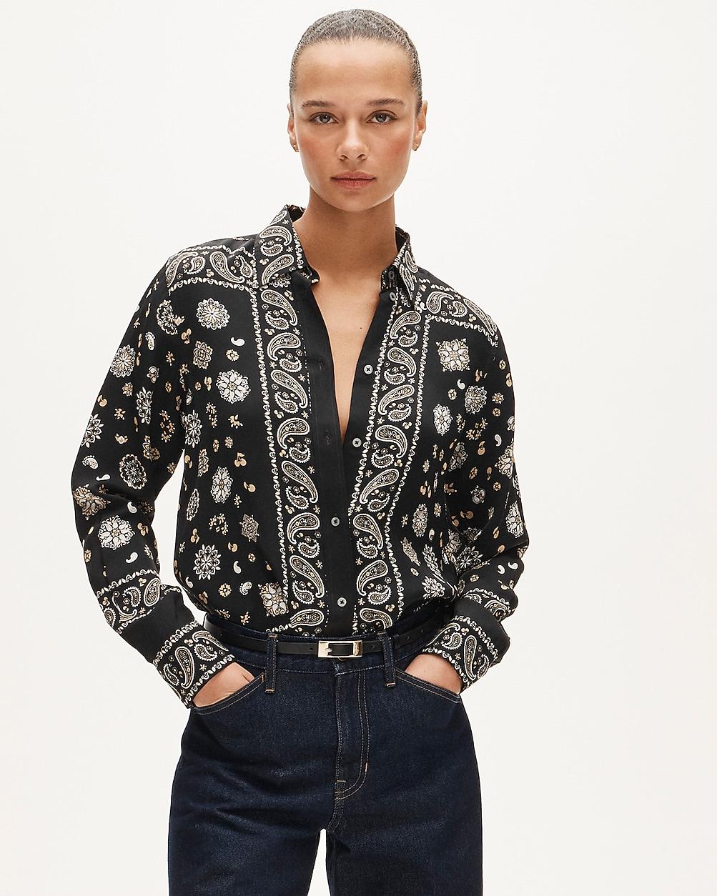Jules classic-fit shirt in bandana-print viscose twill by J.CREW