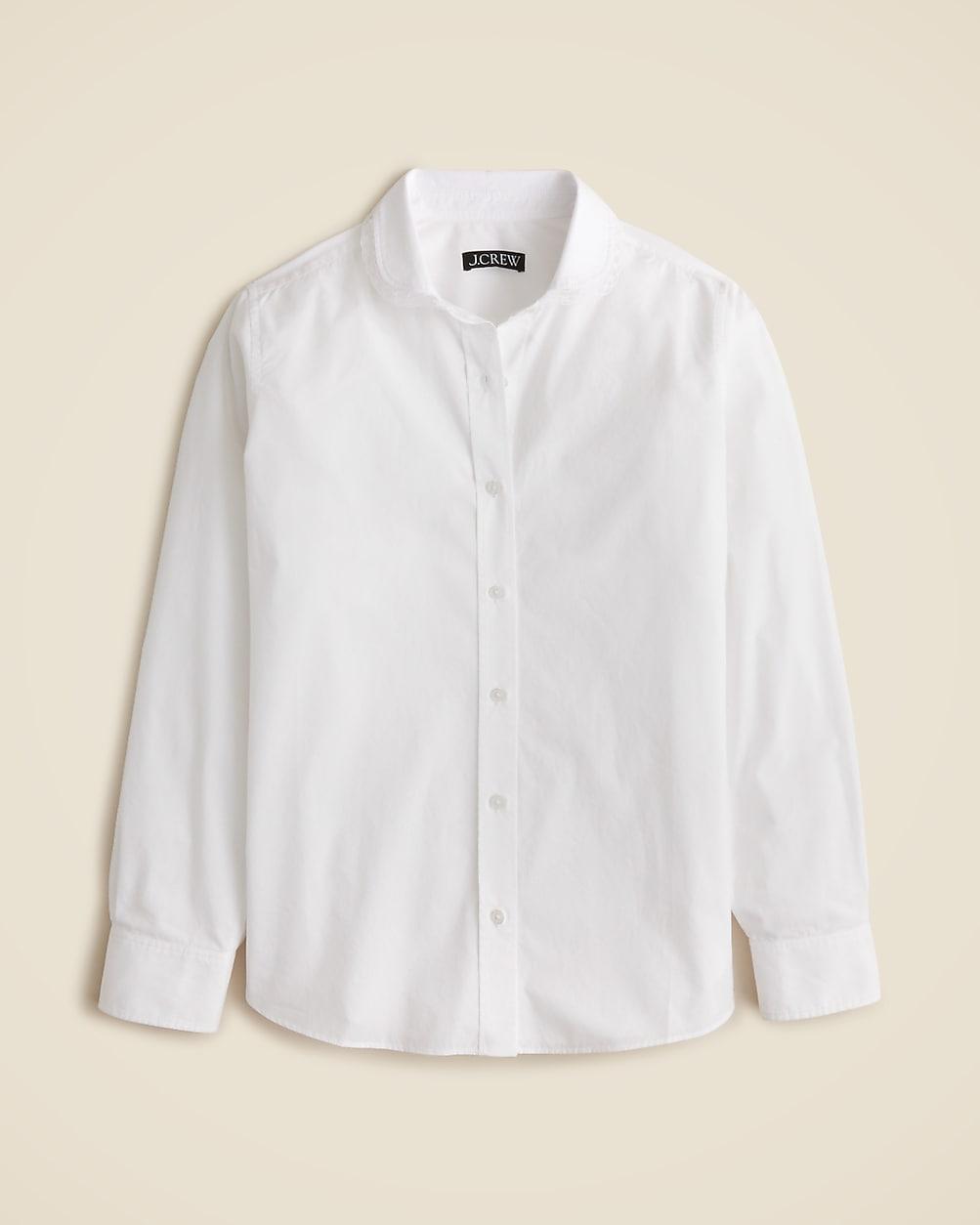 Jules lace-collar shirt in cotton poplin by J.CREW