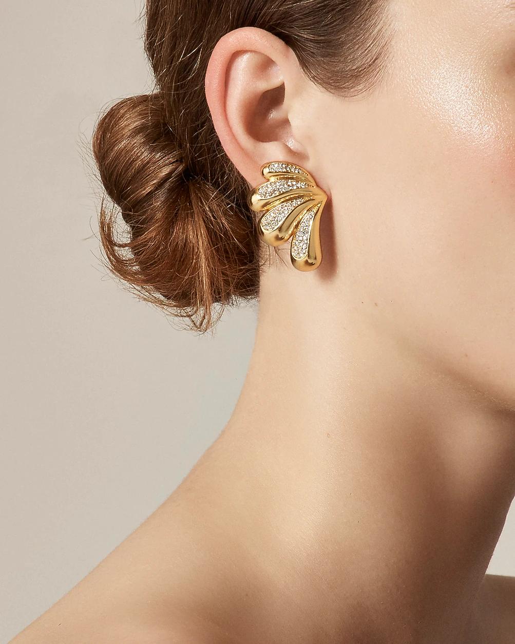 KHIRY X J.Crew talon coalition earrings with pavé crystals by J.CREW