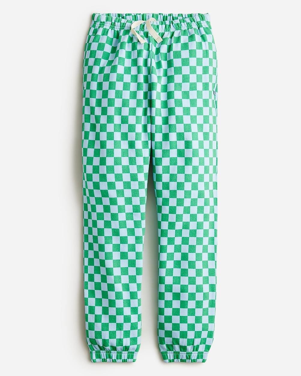KID by Crewcuts garment-dyed sweatpant in checkerboard print by J.CREW