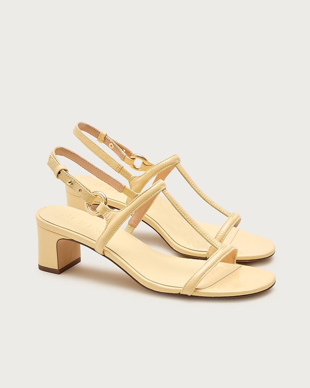 Kacie block-heel sandals in patent leather by J.CREW