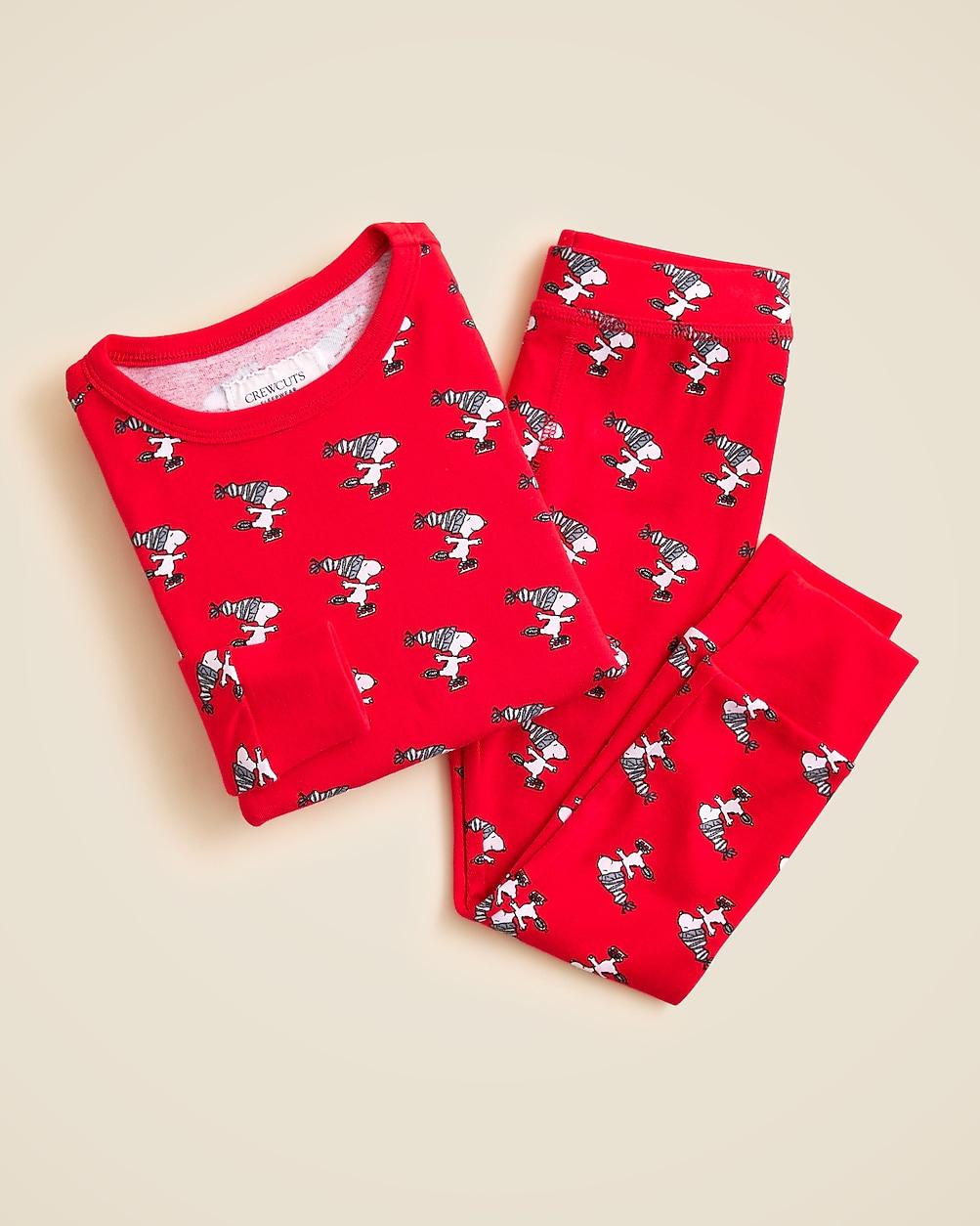Kids' Peanuts® X Crewcuts Snoopy and gang long-sleeve pajama set by J.CREW