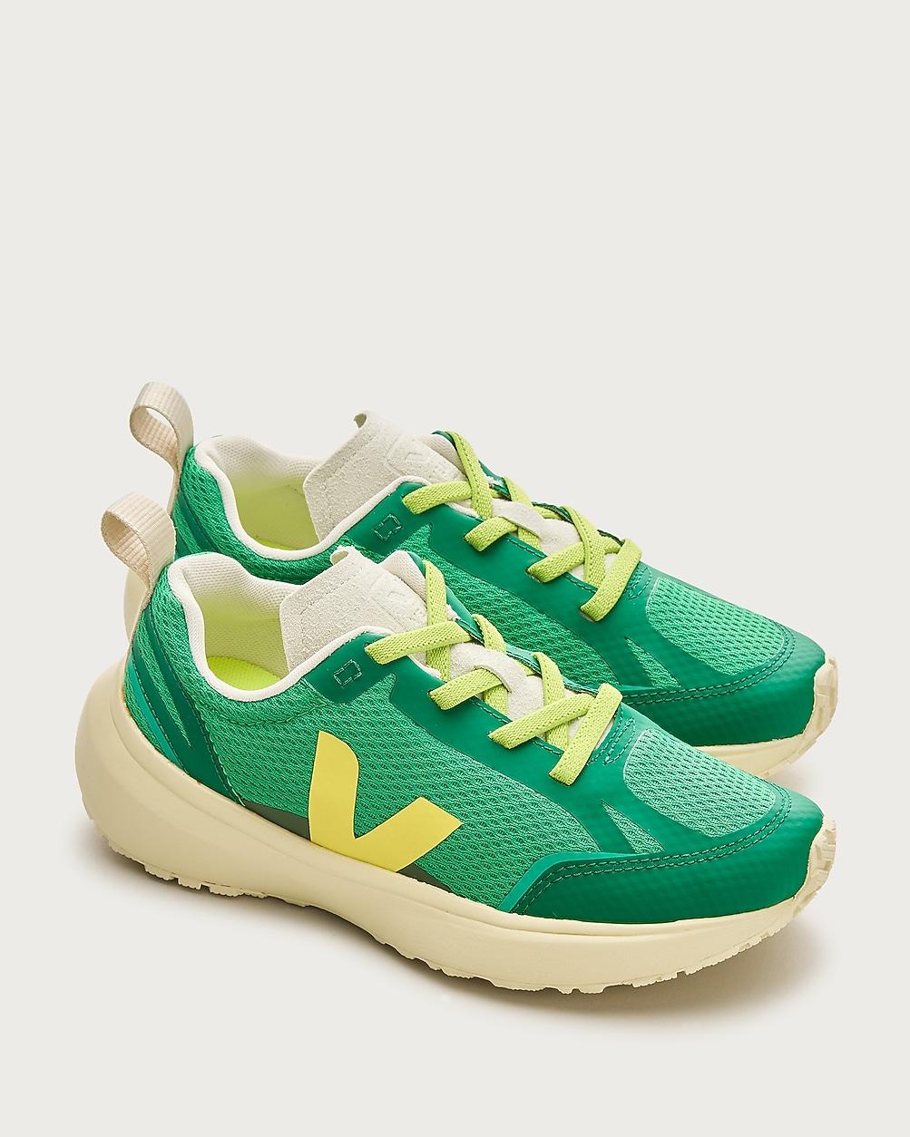 Kids' Veja™ canary lace-up sneakers by J.CREW