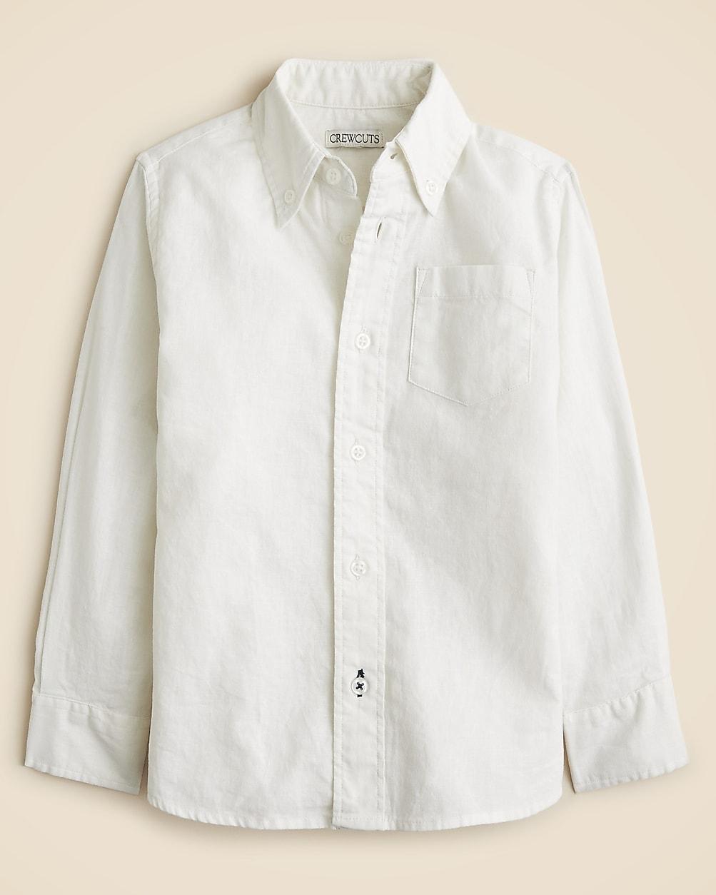 Kids' button-down linen-blend shirt by J.CREW