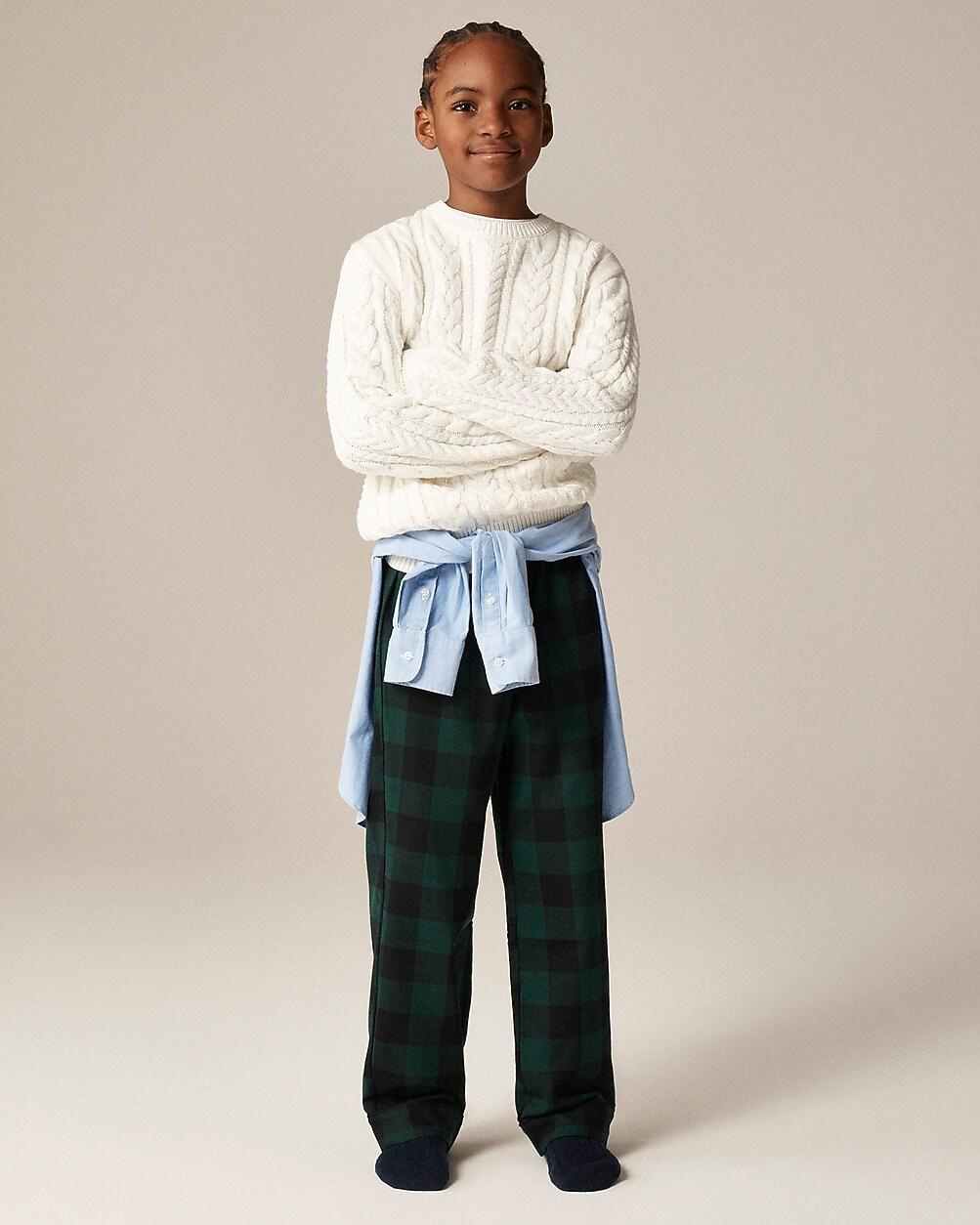Kids' flannel pajama pant in plaid by J.CREW
