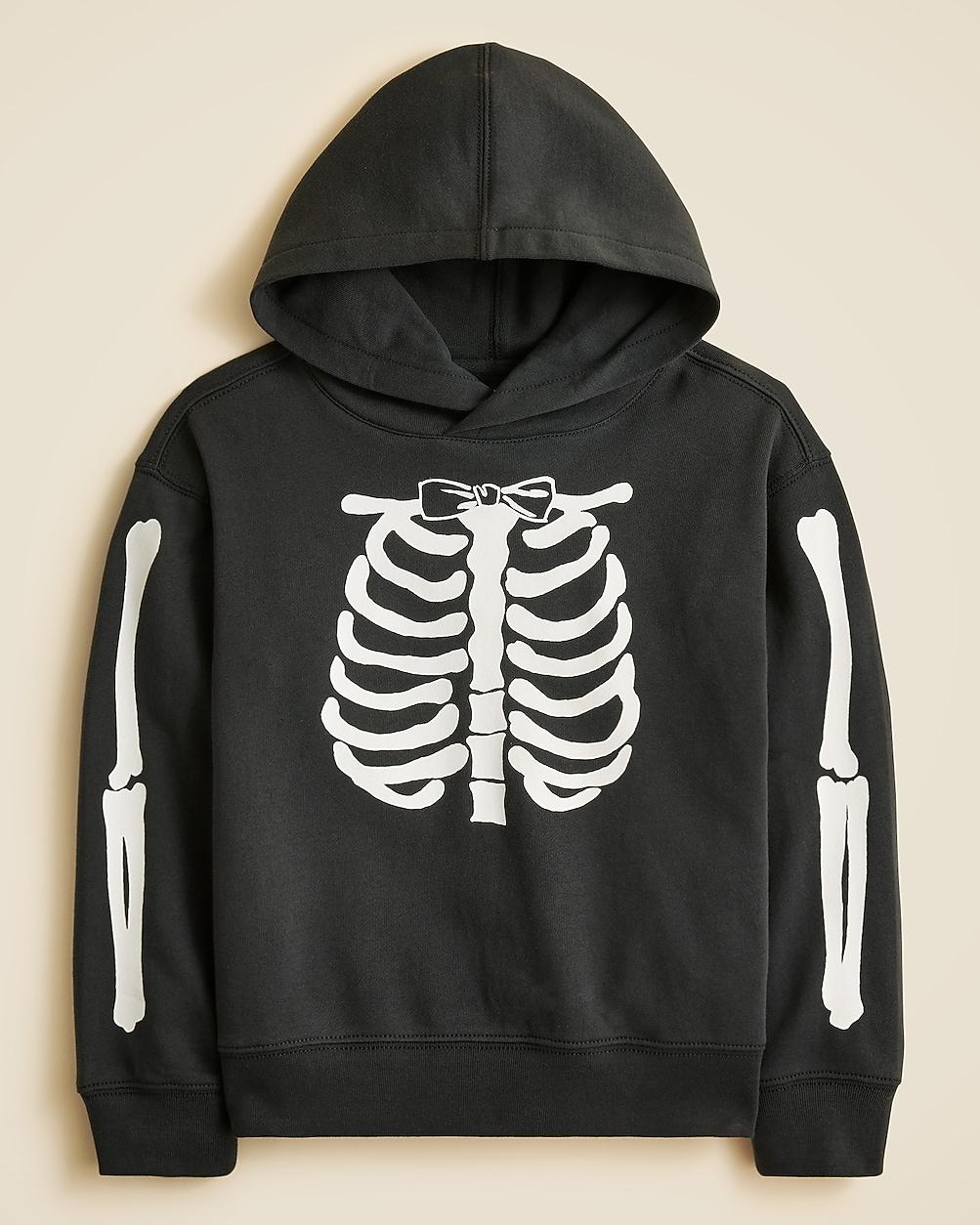 Kids' glow-in-the-dark skeleton hoodie by J.CREW