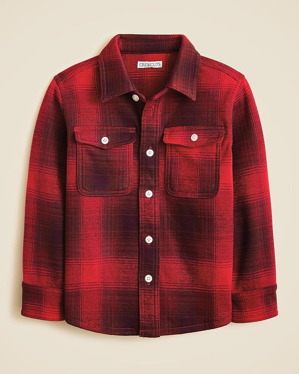 Kids' heavyweight Seaboard soft-knit shirt in plaid by J.CREW