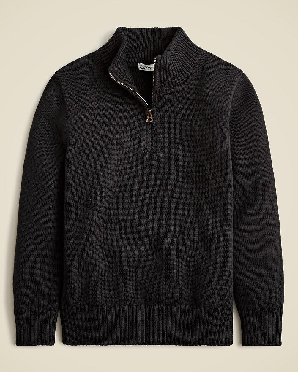 Kids' heritage cotton quarter-zip sweater by J.CREW