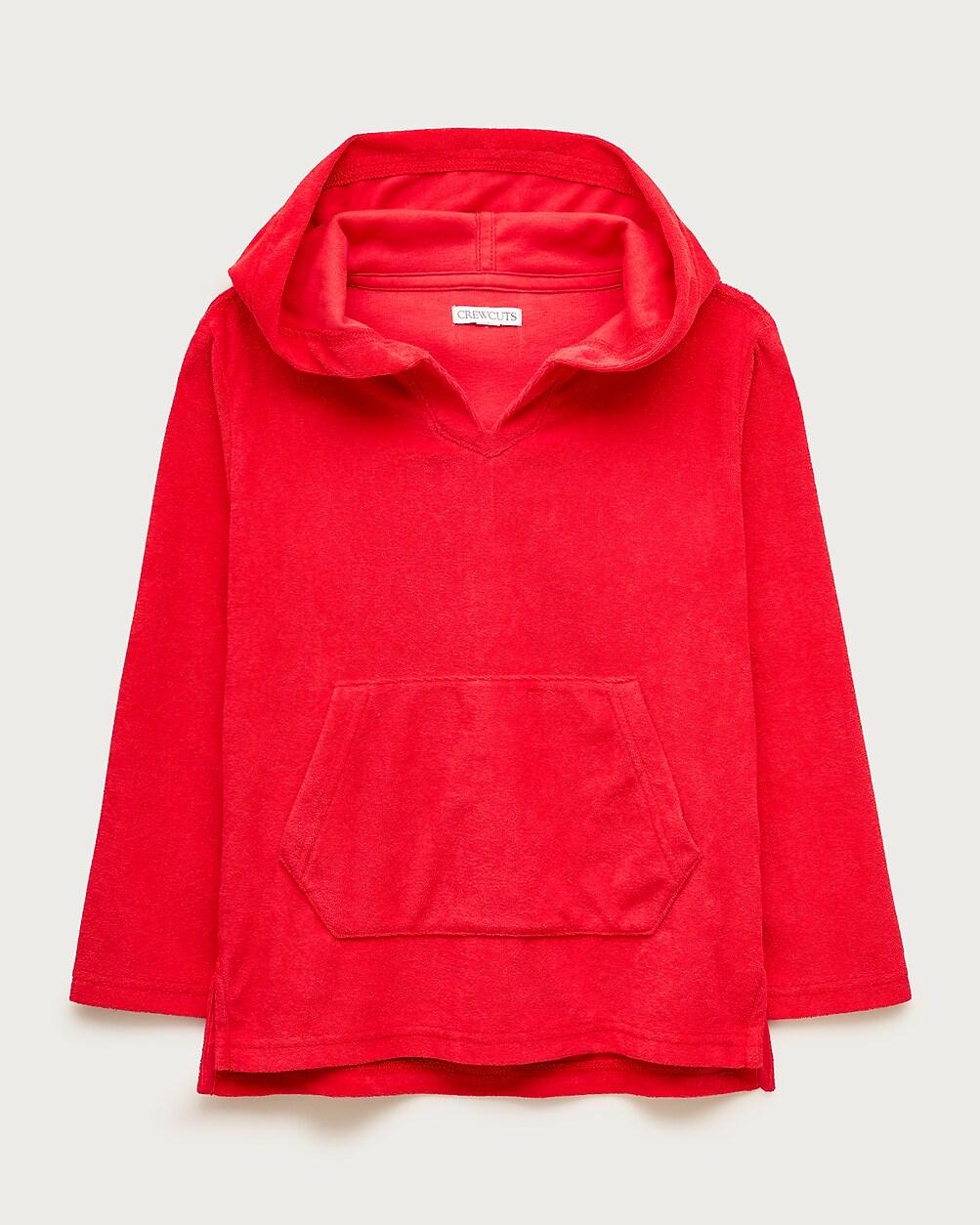 Kids' hoodied pullover in towel terry by J.CREW
