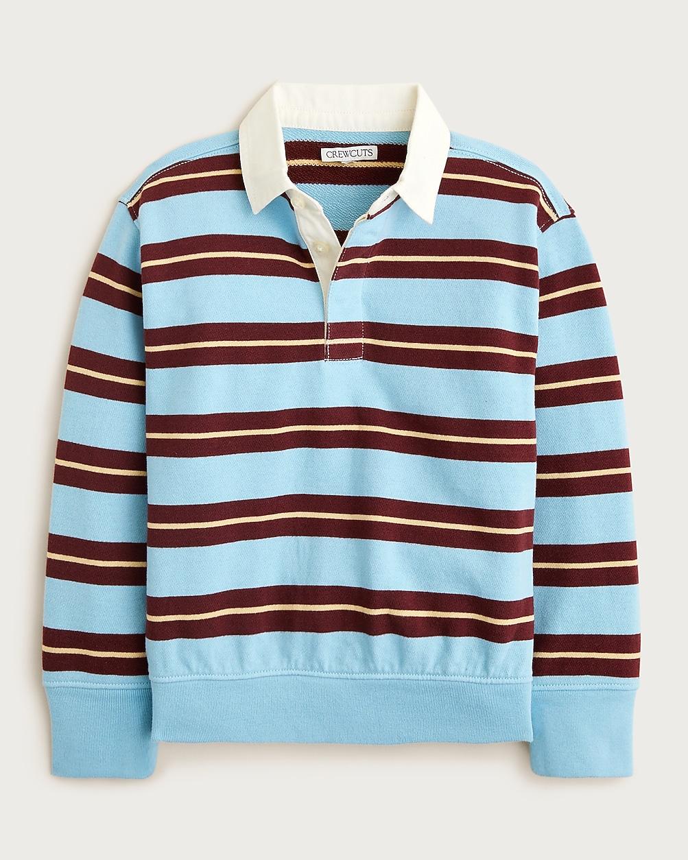 Kids' junior varsity rugby sweatshirt in striped terry by J.CREW