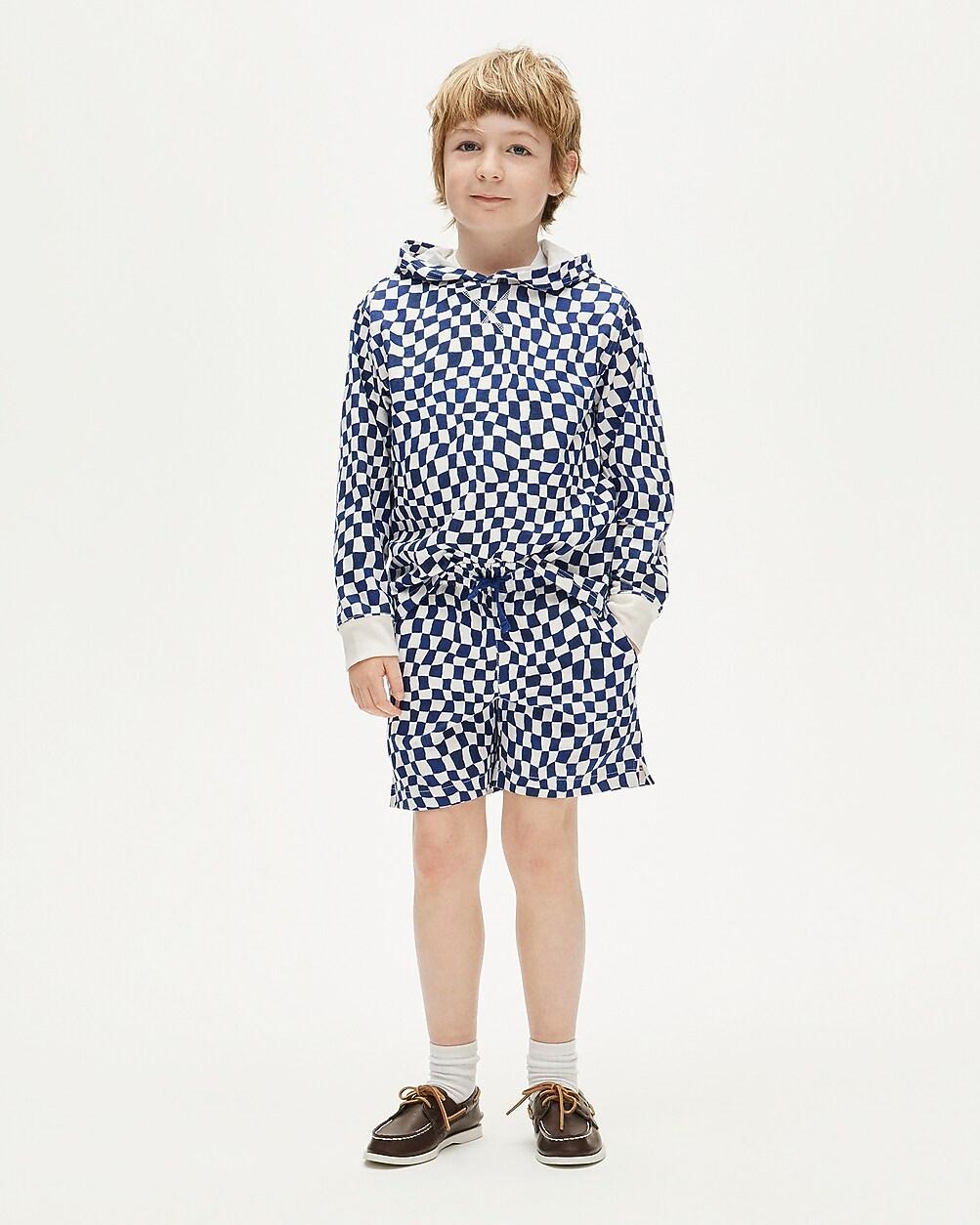 Kids' lightweight cotton pull-on short in checkerboard by J.CREW