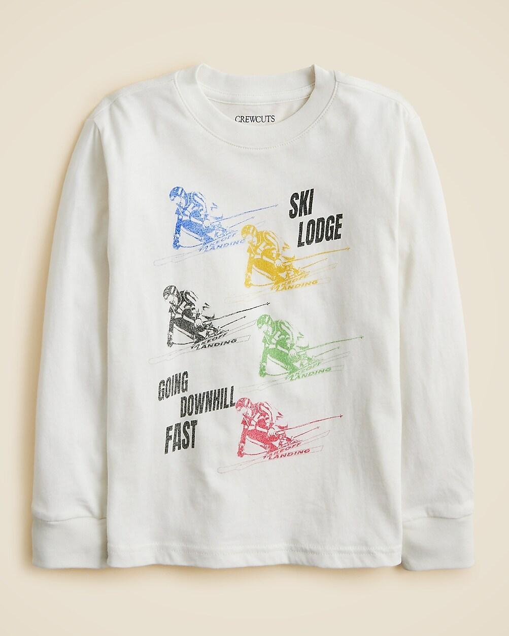 "Kids' long-sleeve ""Ski lodge"" graphic T-shirt" by J.CREW