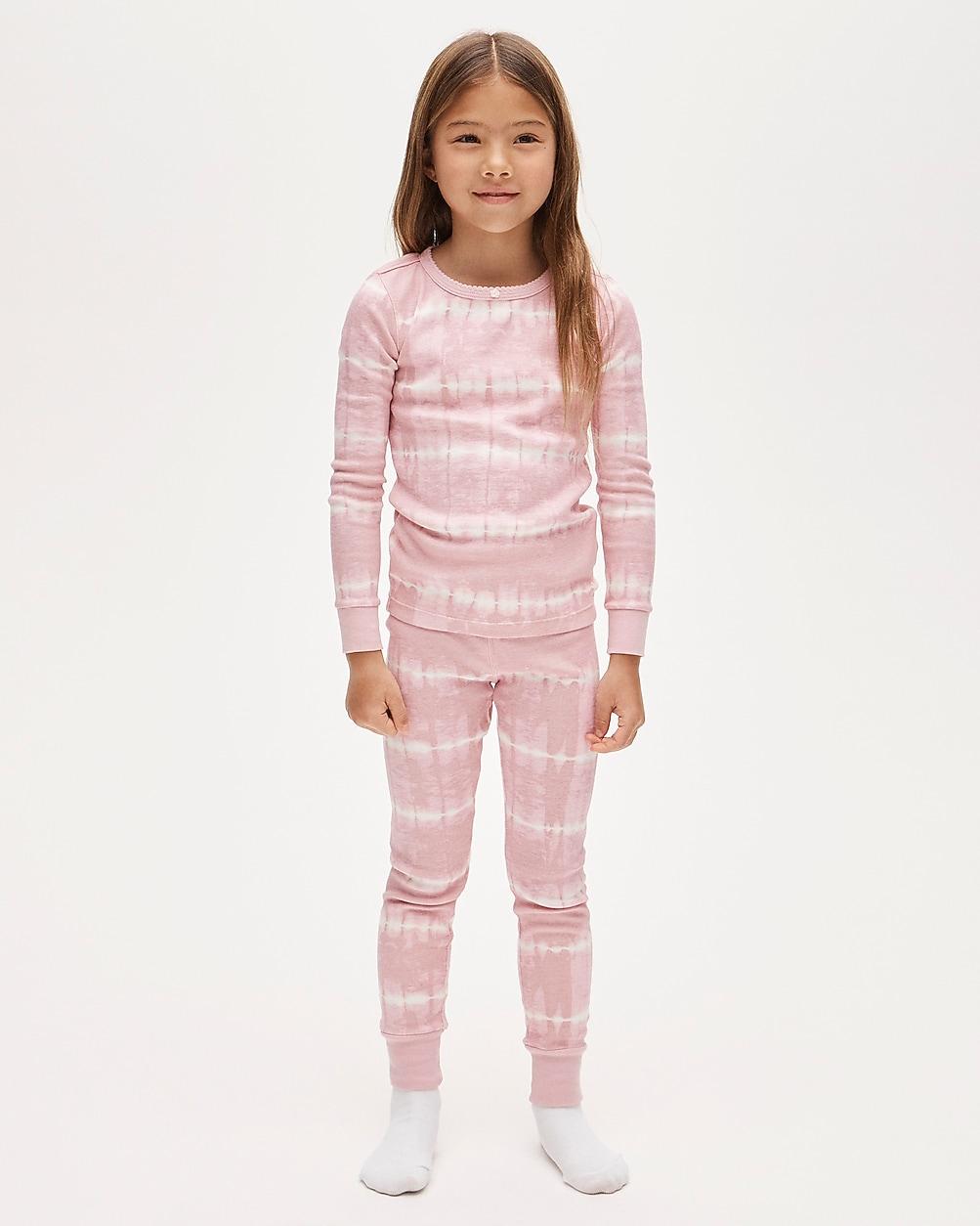 Kids' long-sleeve cotton pajama set in prints by J.CREW