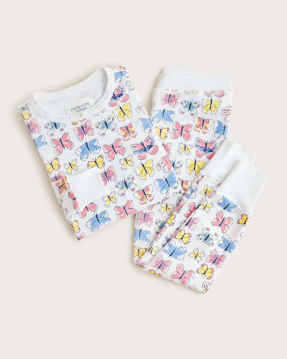 Kids' long-sleeve cotton pajama set in prints by J.CREW