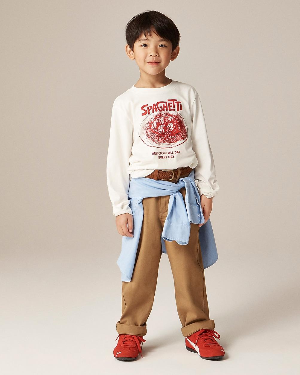 Kids' long-sleeve spaghetti graphic T-shirt by J.CREW