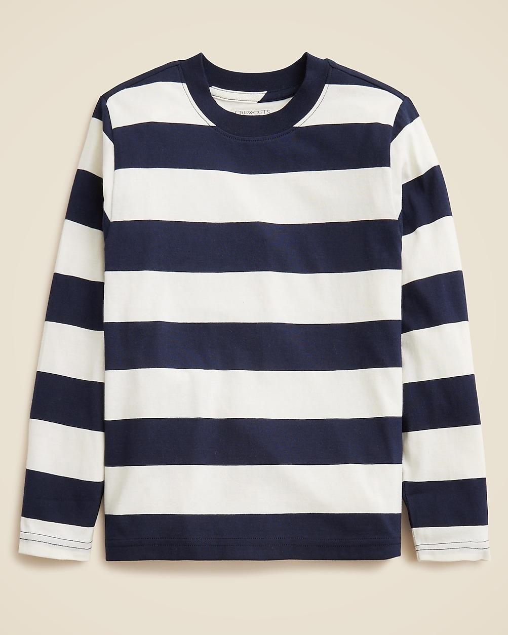 Kids' long-sleeve striped tee in broken-in-jersey by J.CREW