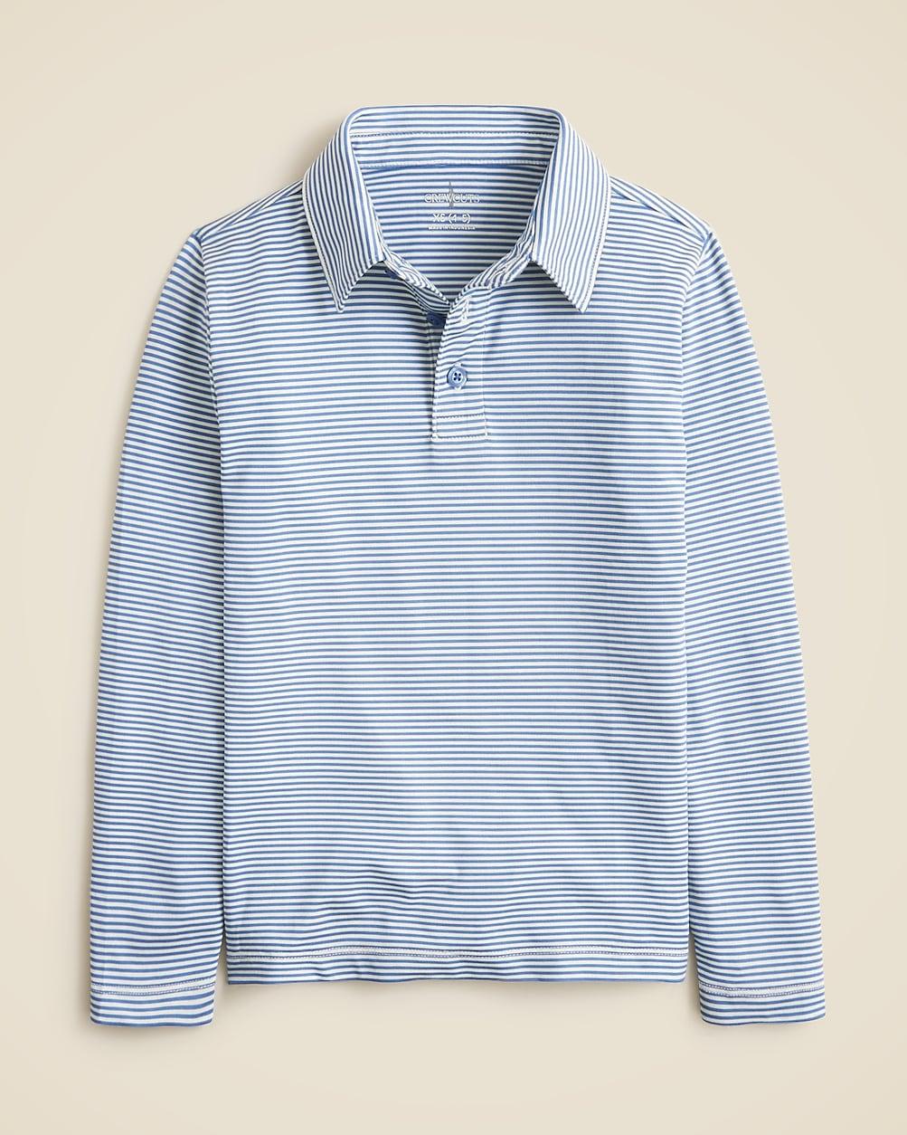 Kids' long-sleeve tech polo shirt by J.CREW