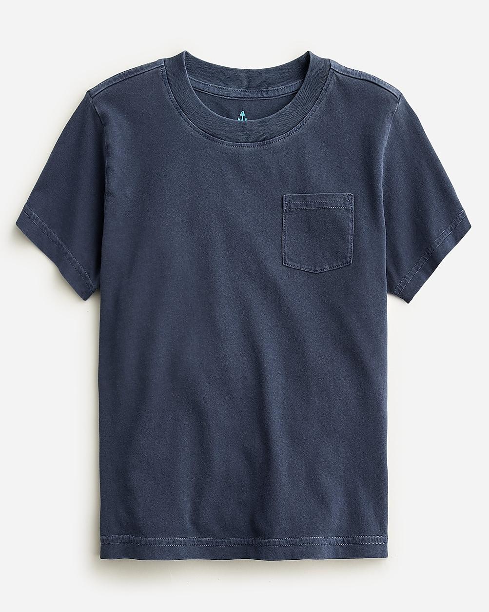 Kids' new garment-dyed pocket T-shirt by J.CREW