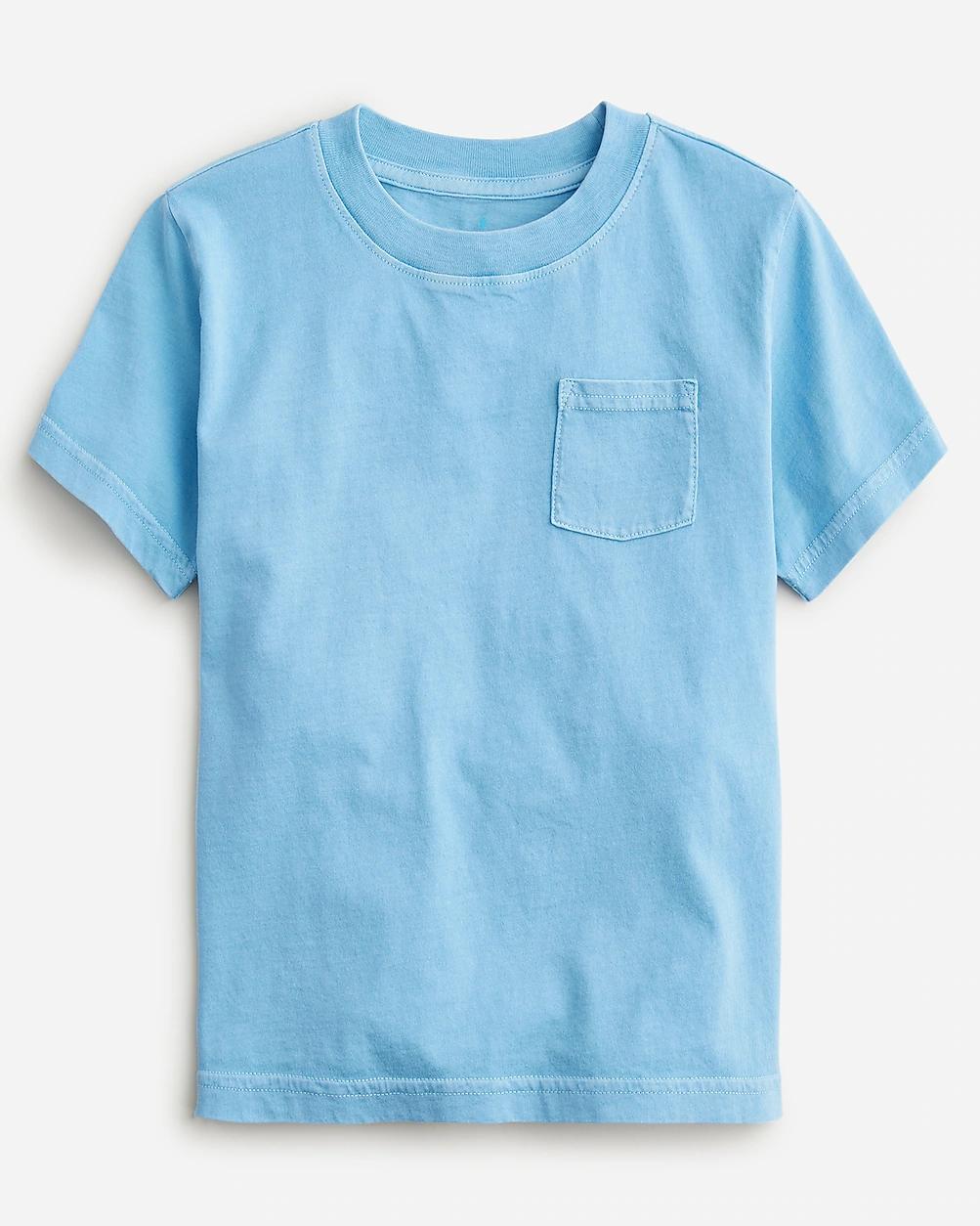 Kids' new garment-dyed pocket T-shirt by J.CREW