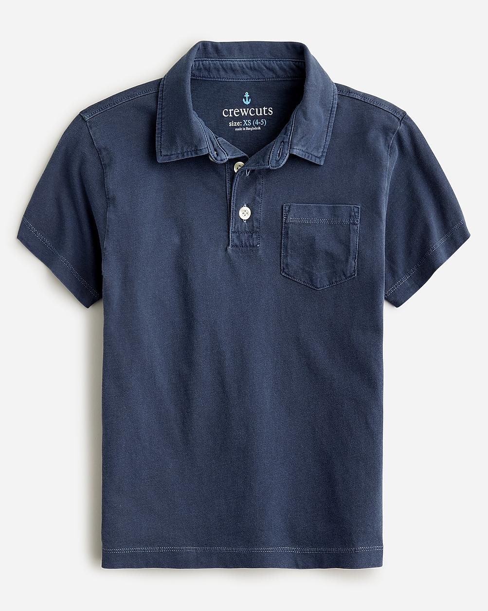 Kids' new short-sleeve garment-dyed polo shirt by J.CREW