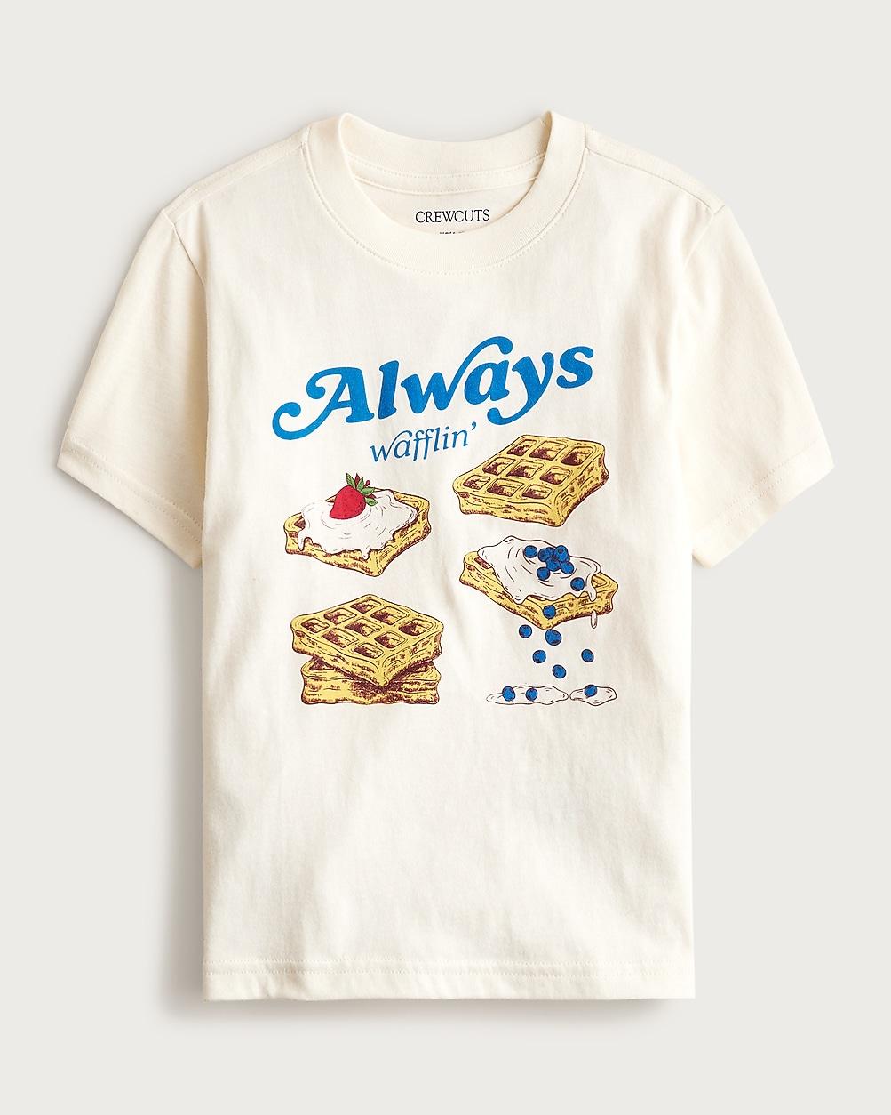"Kids' short-sleeve ""Always wafflin'"" graphic T-shirt" by J.CREW
