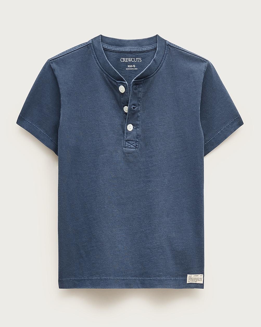 Kids' short-sleeve garment-dyed henley by J.CREW