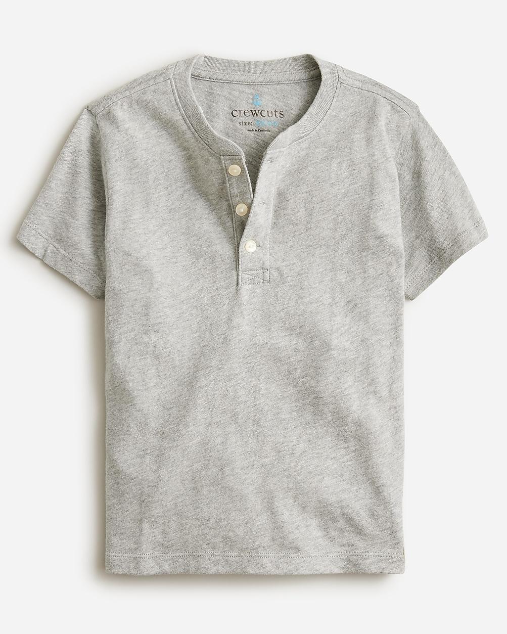 Kids' short-sleeve henley in heather by J.CREW